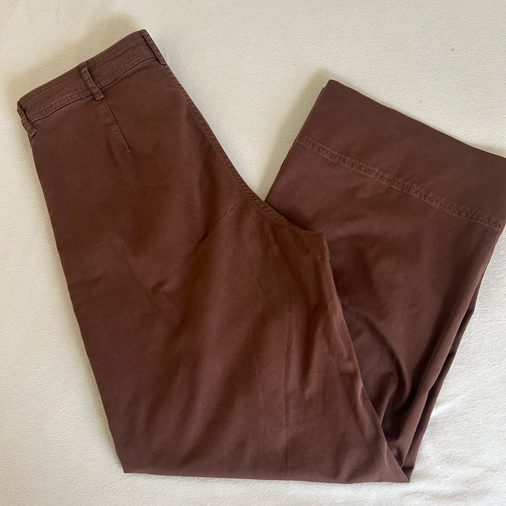 Everlane Tan Khaki Corporate Casual Lightweight Wide Leg Crop Pants women’s Sz 4 - Picture 14 of 16